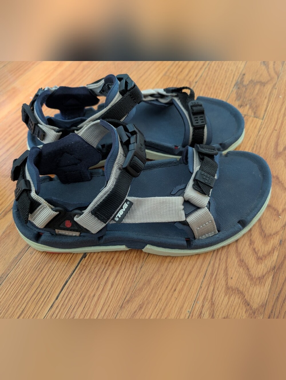 Teva Navy and Gray Strappy Outdoor Sandals 8